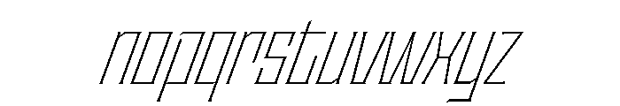 Staten CondensedExtraLightOblique Instance Font LOWERCASE