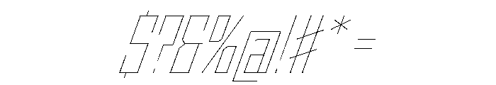 Staten CondensedHairlineOblique Instance Font OTHER CHARS