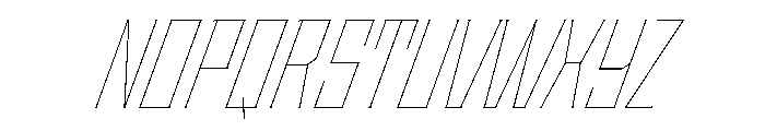 Staten CondensedHairlineOblique Instance Font UPPERCASE