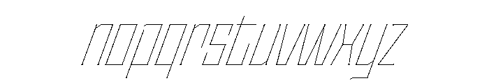 Staten CondensedHairlineOblique Instance Font LOWERCASE