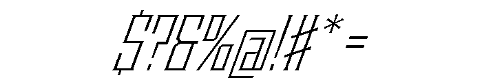 Staten CondensedLightOblique Instance Font OTHER CHARS
