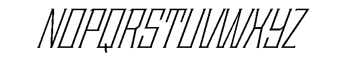 Staten CondensedLightOblique Instance Font UPPERCASE