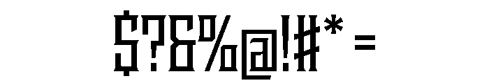 Staten CondensedSemibold Instance Font OTHER CHARS