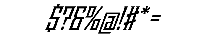Staten CondensedSemiboldOblique Instance Font OTHER CHARS