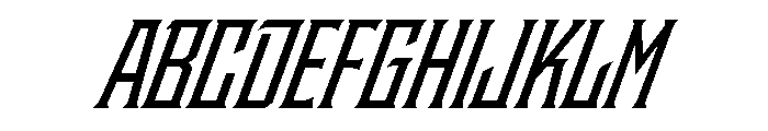 Staten CondensedSemiboldOblique Instance Font UPPERCASE