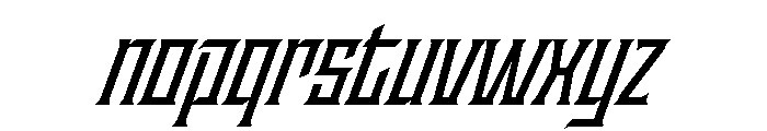 Staten CondensedSemiboldOblique Instance Font LOWERCASE