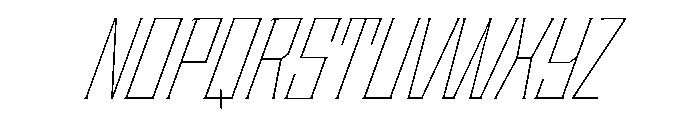 Staten CondensedThinOblique Instance Font UPPERCASE