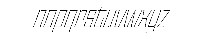 Staten CondensedThinOblique Instance Font LOWERCASE