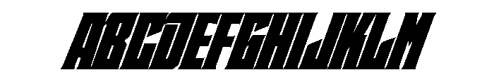 Staten CondensedUltraOblique Instance Font UPPERCASE