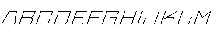 Staten ExpandedExtraLightOblique Instance Font UPPERCASE
