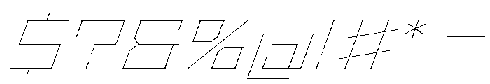 Staten ExpandedHairlineOblique Instance Font OTHER CHARS