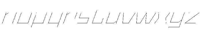 Staten ExpandedHairlineOblique Instance Font LOWERCASE