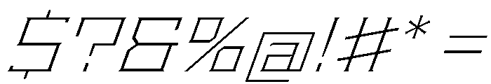 Staten ExtendedExtraLightOblique Instance Font OTHER CHARS