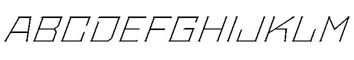 Staten ExtendedExtraLightOblique Instance Font UPPERCASE