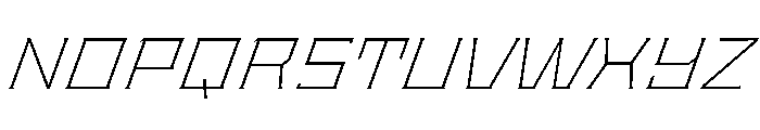 Staten ExtendedExtraLightOblique Instance Font UPPERCASE