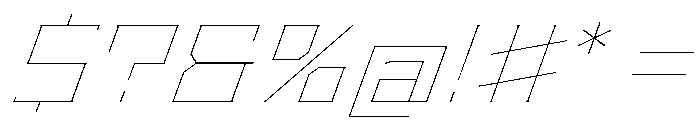Staten ExtendedHairlineOblique Instance Font OTHER CHARS