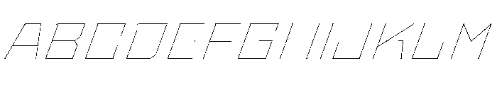 Staten ExtendedHairlineOblique Instance Font UPPERCASE