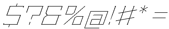 Staten ExtendedThinOblique Instance Font OTHER CHARS