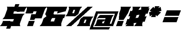 Staten ExtendedUltraOblique Instance Font OTHER CHARS