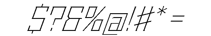 Staten ExtraLightOblique Instance Font OTHER CHARS