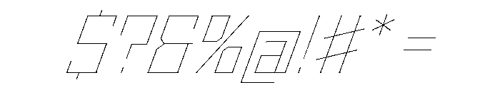 Staten HairlineOblique Instance Font OTHER CHARS