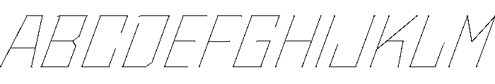 Staten HairlineOblique Instance Font UPPERCASE