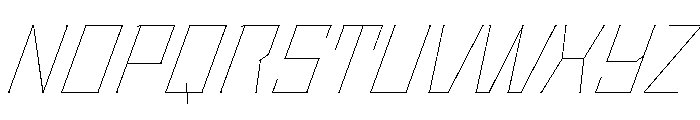 Staten HairlineOblique Instance Font UPPERCASE