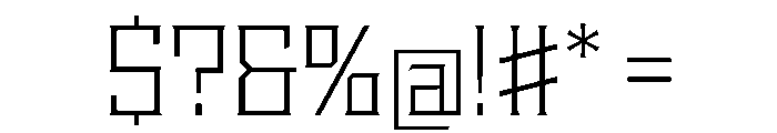 Staten Light Instance Font OTHER CHARS
