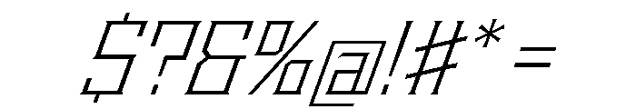 Staten LightOblique Instance Font OTHER CHARS