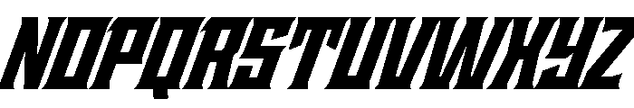 Staten NarrowBlackOblique Instance Font UPPERCASE