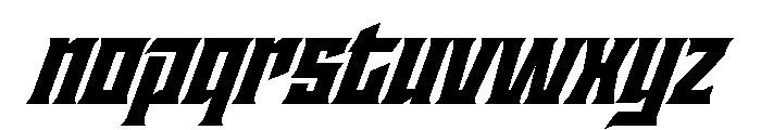 Staten NarrowBlackOblique Instance Font LOWERCASE