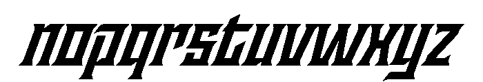 Staten NarrowBoldOblique Instance Font LOWERCASE