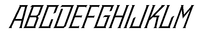 Staten NarrowBookOblique Instance Font UPPERCASE