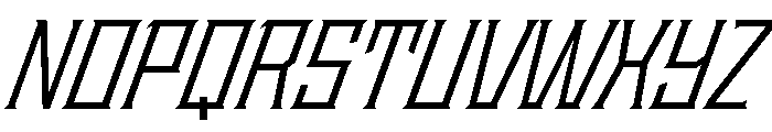 Staten NarrowBookOblique Instance Font UPPERCASE