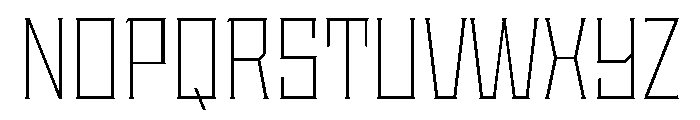 Staten NarrowExtraLight Instance Font UPPERCASE