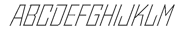 Staten NarrowExtraLightOblique Instance Font UPPERCASE