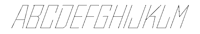 Staten NarrowHairlineOblique Instance Font UPPERCASE