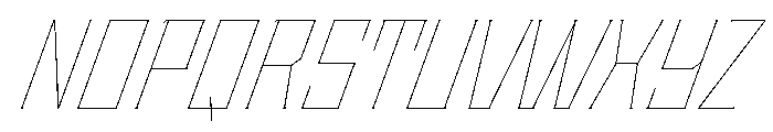 Staten NarrowHairlineOblique Instance Font UPPERCASE