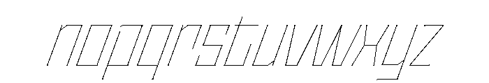 Staten NarrowHairlineOblique Instance Font LOWERCASE