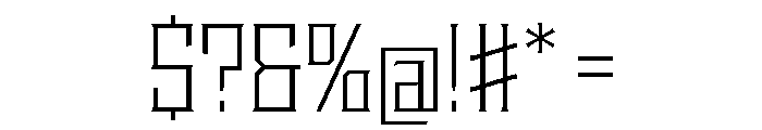 Staten NarrowLight Instance Font OTHER CHARS