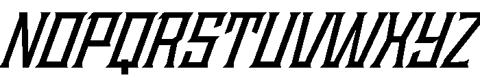 Staten NarrowSemiboldOblique Instance Font UPPERCASE