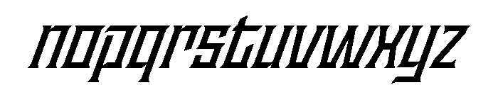 Staten NarrowSemiboldOblique Instance Font LOWERCASE