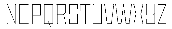 Staten NarrowThin Instance Font UPPERCASE