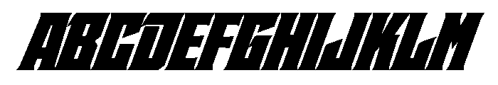 Staten NarrowUltraOblique Instance Font UPPERCASE