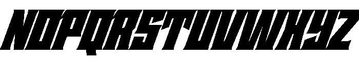 Staten NarrowUltraOblique Instance Font UPPERCASE