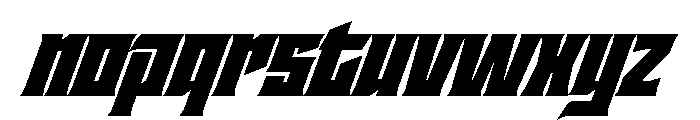 Staten NarrowUltraOblique Instance Font LOWERCASE