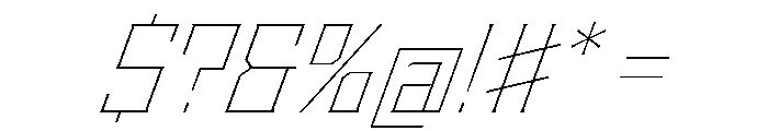 Staten ThinOblique Instance Font OTHER CHARS