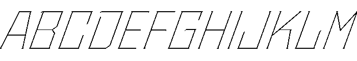 Staten ThinOblique Instance Font UPPERCASE