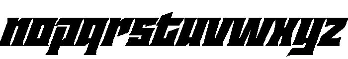 Staten UltraOblique Instance Font LOWERCASE