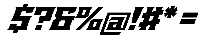 Staten WideBlackOblique Instance Font OTHER CHARS